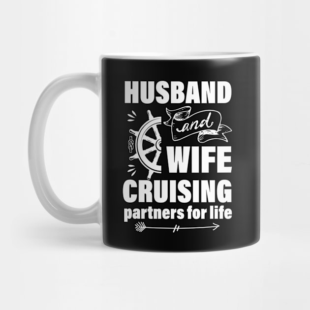 Husband And Wife Cruising Partners For Life Retro Vintage by chidadesign